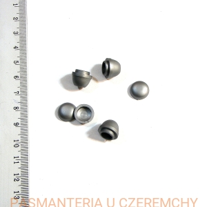 końcówki do sznurka plastikowe - szare, imitacja metalu /końcówka plastikowa, srebrna/