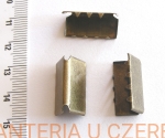 zakończenie - skuwka do taśmy 20 mm mosiądz oksydowany /końcówka, końcówki/