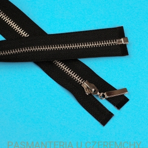 zamek 30 cm czarny rozdzielczy metalowy VT10 nikiel