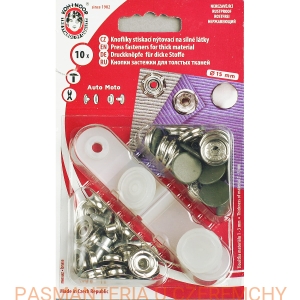 napy metalowe 15 mm khaki do nabijania Auto Moto Koh-I-Noor /zielone/