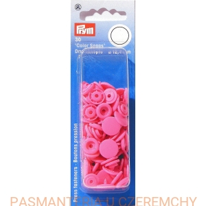 napy plastikowe okrągłe różowe PRYM 393 147 /zatrzaski/