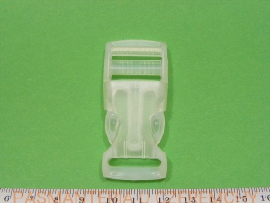 klamra plastikowa "trójząb" 20 mm  półprzejrzysta