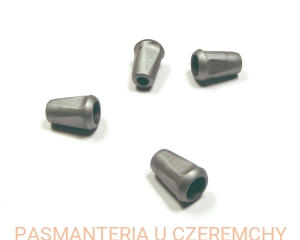 końcówki do sznurka plastikowe - imitacja metalu /srebrne, końcówka plastikowa srebrna/