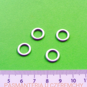 kółko bieliźniarskie metalowe, lakierowane, 9 mm, białe