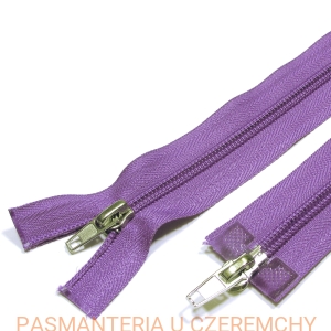 zamek 160 cm fioletowy rozdzielczy dwusuwakowy spirala 5  