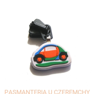 suwak zamkowy  kostka 5 z dekoracyjną przywieszką - autko