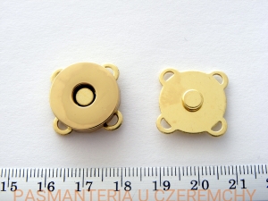 zapięcie magnetyczne do przyszywania 18 mm - kolor złoty