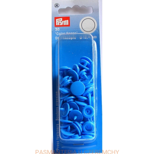 zatrzaski - napy plastikowe okrągłe ciemnoniebieskie /niebieskie/ PRYM 393 108
