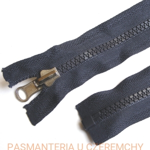 zamek 75 cm granatowy rozdzielczy dwustronny kostka rozm. 5