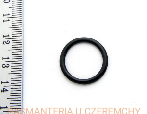 kółko bieliźniarskie metalowe, lakierowane, 16 mm, czarne
