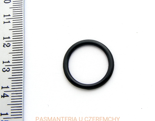 kółko bieliźniarskie metalowe, lakierowane, 16 mm, czarne