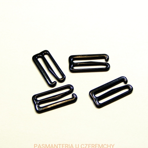 zaczep do ramiączka /do muszki/ 20 mm metalowy czarny