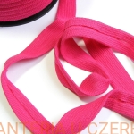 lamówka 18 mm fuksjowa z dzianiny bawełnianej - ściągacza - zaprasowana /dzianinowa, ściągaczowa, różowa/