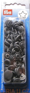 napy plastikowe gwiazdki srebrnoszare PRYM 393 245 /zatrzaski/