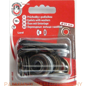 oczka 12 mm mosiądz oksydowany Lord - Koh-I-Noor /nity oczkowe/