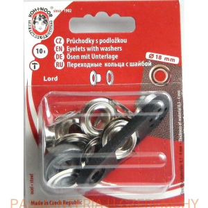 oczka 8 mm srebrne Lord Koh-I-Noor /nity oczkowe/