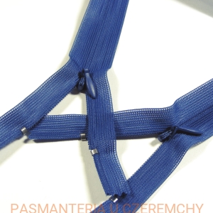 zamek 40 cm chabrowy ALPHA dwusuwakowy nierozdzielczy kryty /granatowy, kobaltowy/