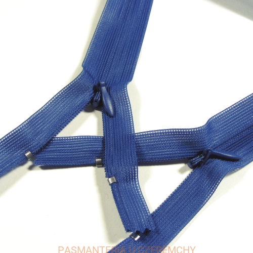 zamek 40 cm chabrowy ALPHA dwusuwakowy nierozdzielczy kryty /granatowy, kobaltowy/