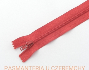 zamek 20 cm czerwony nierozdzielczy spirala rozm. 5