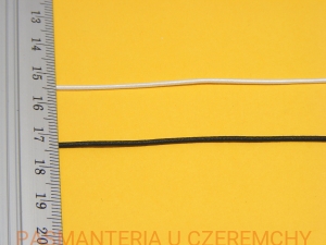 guma okrągła 1,2 mm czarna /kapelusznicza/ 