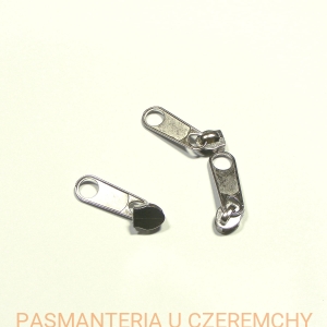 suwak zamkowy 5 mm nikiel /kolor srebrny/