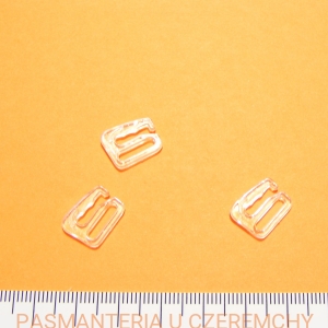 zaczep do ramiączka /do muszki/ 10 mm plastikowy bezbarwny