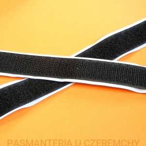 taśma rzepowa 20 mm czarna samoprzylepna /z klejem, rzep/ 