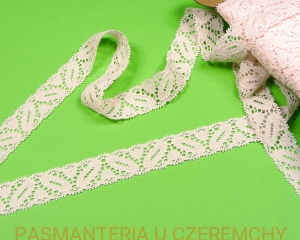 koronka elastyczna 20 mm różowa