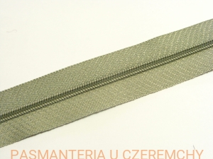 taśma zamkowa jasna zieleń khaki  spirala 3 mm /suwakowa, zielona/ 