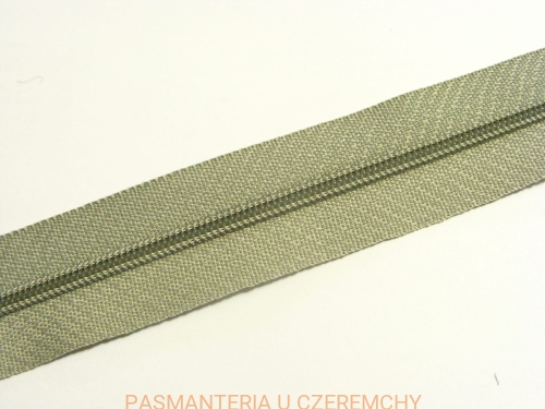 taśma zamkowa /suwakowa/ spirala 3 mm jasna zieleń khaki 