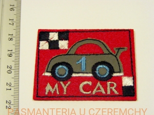 aplikacja do naprasowywania odblaskowa - my car /termoaplikacja, naprasowanka, samochód/