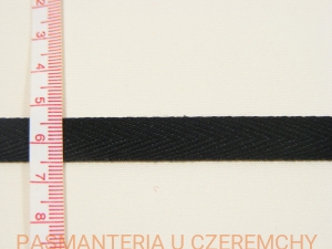 taśma 10 mm czarna tkana /jodełka/ 