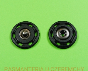 zatrzaski 25 mm - czarny plastik łączony z metalem /czarne/ 