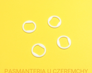 kółko bieliźniarskie plastikowe 14 mm białe