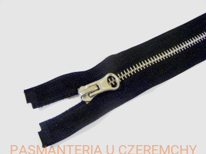 zamek 110 cm czarny rozdzielczy metalowy VT10 nikiel