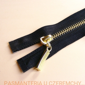 zamek 20 cm czarny nierozdzielczy metalowy VT10 mosiądz 