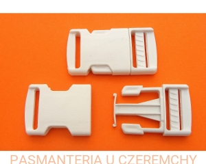 klamra plastikowa "trójząb" biała 30 mm 