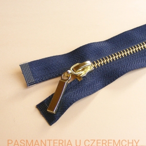 zamek 100 cm granatowy rozdzielczy metalowy VT10 mosiądz