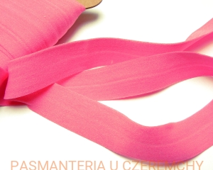 guma łamana 21 mm matowa różowa /lamówka elastyczna, lamówka gumowa/