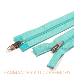 zamek 160 cm turkusowy rozdzielczy dwusuwakowy spirala 5 /niebieski, zielony/