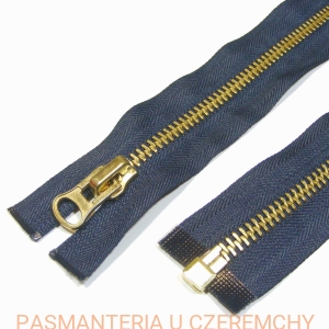 zamek 80 cm granatowy rozdzielczy metalowy VT20, mosiężny