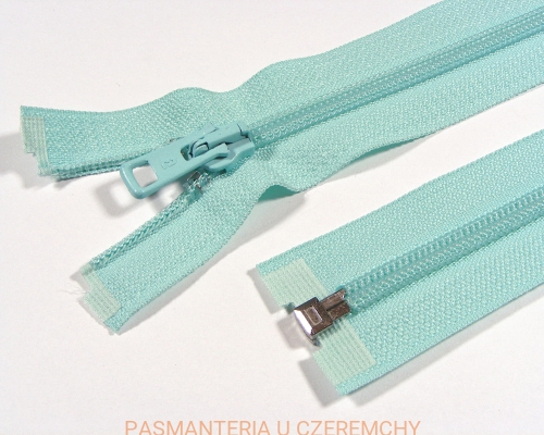 zamek 40 cm jasnoturkusowy ALPHA rozdzielczy plastikowy spirala rozm. 5