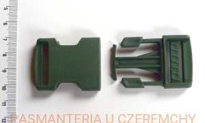 klamra plastikowa "trójząb" khaki /ciemnozielona/ 25 mm