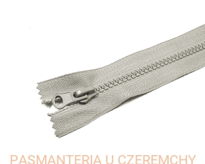 zamek 18 cm jasnoszary nierozdzielczy kostka rozm.5 /szary/ 