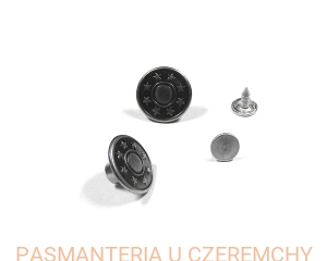 guziki do nabijania 17 mm gwiazdki czarny nikiel