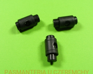 stopery do sznurka i gumy plastikowe - czarne /stoper/ 