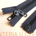 zamek rozdzielczy dwustronny typu kostka /grubsza, 7 mm/ 300 cm, czarny