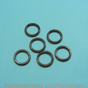 kółko bieliźniarskie plastikowe 13 mm czarne  