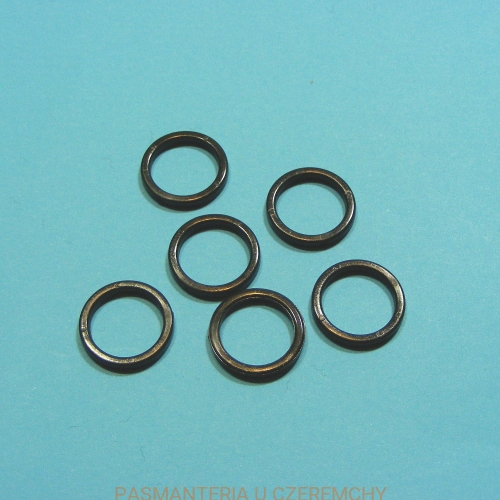 kółko bieliźniarskie plastikowe 13 mm czarne