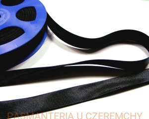 lamówka atłasowa 15 mm czarna